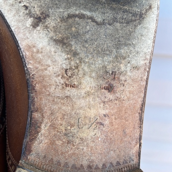 Gucci | Lace Up Burnished Toe Leather Oxfords Loafers US size 7 - Picture 7 of 16